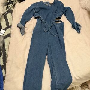 Women's Blue Denim Jumpsuit
